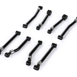 TeraFlex Control Arm, Alpine Flexarm, Tubular, Adjustable, Black, Steel, With Rubber Bushings, Set of 8 – 1415610