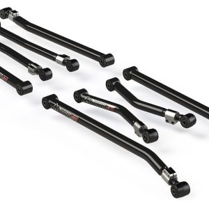 TeraFlex Control Arm, Alpine Ir (independent Rotation), Tubular, Adjustable, Black, Steel, With Rubber Bushings, Set of 8 – 1415612