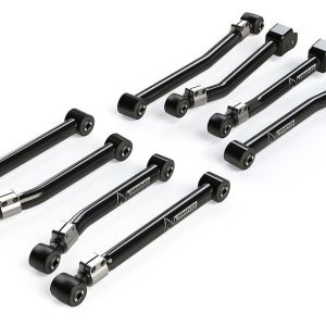 TeraFlex Control Arm, Alpine Flexarm, Tubular, Adjustable, Black, Steel, With Rubber Bushings, Set of 8 – 1416610