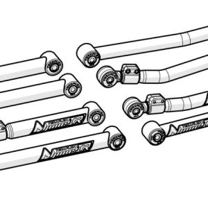 TeraFlex Control Arm, Alpine Flexarm, Tubular, Adjustable, Black, Steel, Set of 8 – 1417500