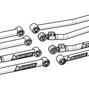 TeraFlex Control Arm, Alpine Ir (independent Rotation), Tubular, Adjustable, Black, Steel, Set of 8 – 1417550