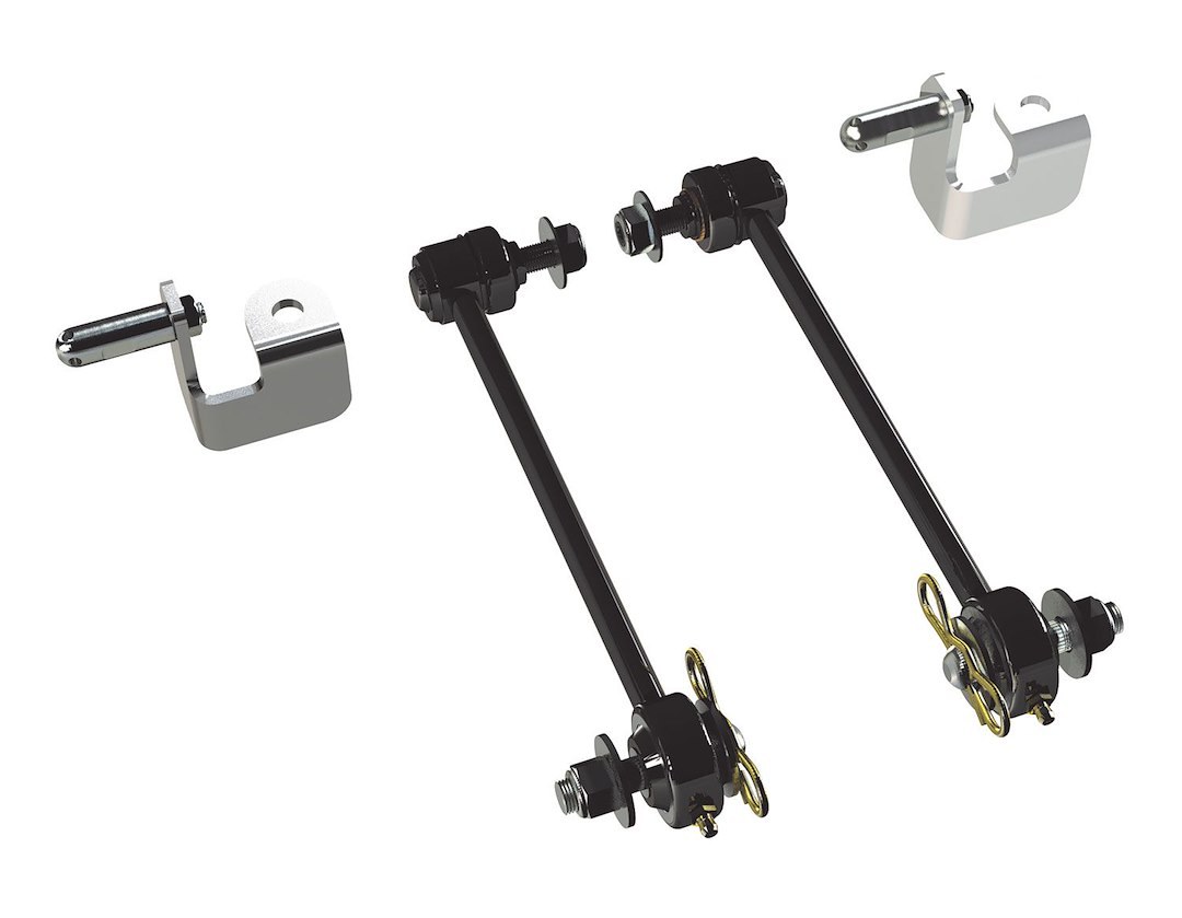 TeraFlex Stabilizer Bar Quick Disconnect, 3 to 5 Inch Lift, Single Disconnect, Upper Swivel Stud/ Lower Ball and Pin Ends – 1753000