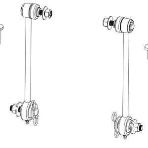 TeraFlex Stabilizer Bar Quick Disconnect, 3 to 5 Inch Lift, Single Disconnect, Upper Swivel Stud/ Lower Ball and Pin Ends – 1753000