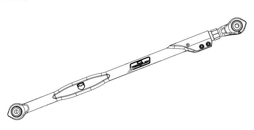 TeraFlex Track Bar, Heavy Duty, With 0 to 6 Inch Lift, Adjustable, Black – 1764420