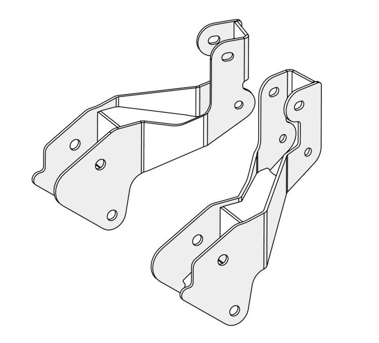 TeraFlex Control Arm Relocation Bracket, For Use with 2-1/2 to 4-1/2 Inch Lift – 1938125