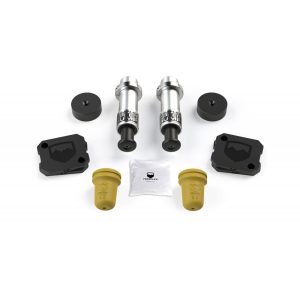TeraFlex Bump Stop, For Use with 2-1/2 to 3-1/2 Inch Lift, Hydraulic Front/ Foam Rear, Silver/ Yellow, Set of 4 – 1968352