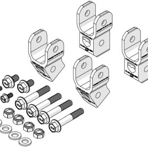 TeraFlex Shock Absorber Extender, 2 to 2-1/2 Inch Lift, For Use with OE Shocks, Set of 4 – 1985200