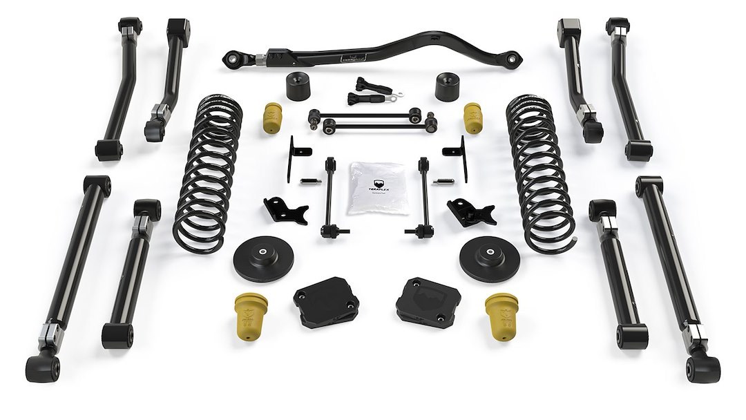 TeraFlex Lift Kit Suspension, Alpine CT2, 2-1/2 Inch Front Lift, 1/2 Inch Rear Lift, Without Shock Absorbers IN Kit – Shock Change Necessary – 2022020
