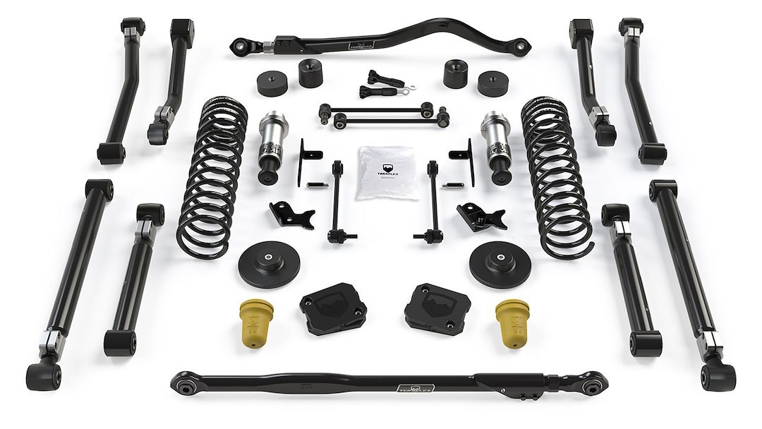 TeraFlex Lift Kit Suspension, Alpine RT2, 2-1/2 Inch Front Lift, 1/2 Inch Rear Lift, Without Shock Absorbers IN Kit – Shock Change Necessary – 2032020