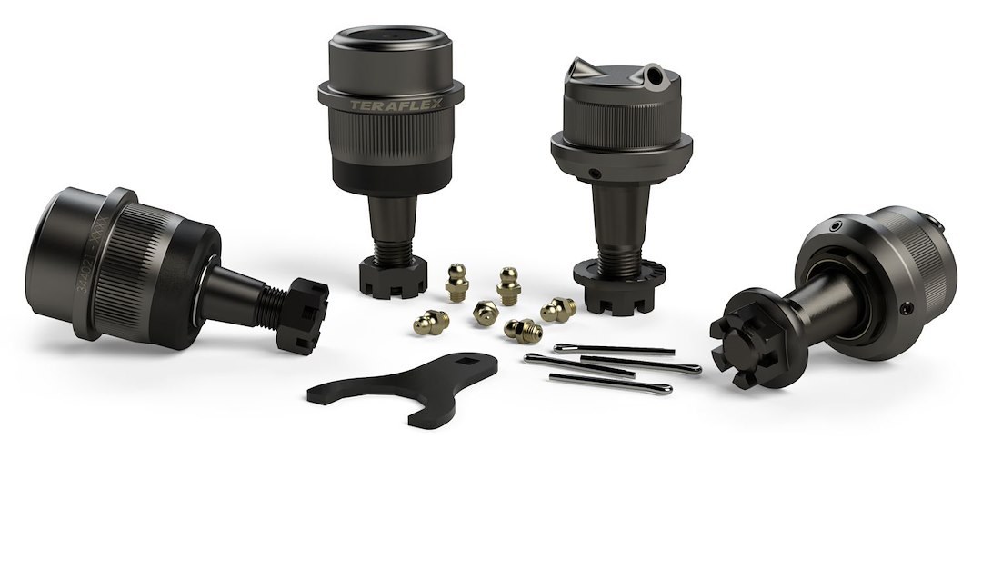 TeraFlex Ball Joint, Heavy Duty, Press IN Style with Knurl, Adjustable, With Grease Fittings, For Use with Dana 30/ Dana 44 Axles – 3442022