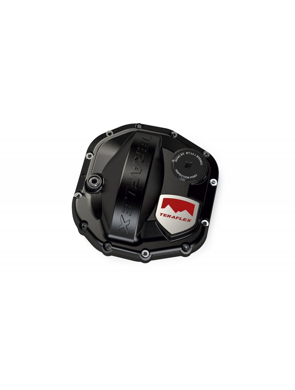TeraFlex Differential Cover, Heavy Duty, Dana 35 Advantek M200 Axle, 12 Bolt, Without Girdle, With Fill Plug, With Drain Plug, Black – 3990735