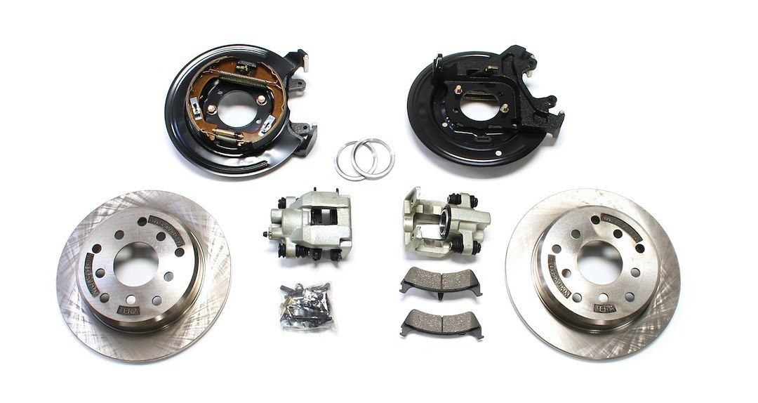 TeraFlex Brake Conversion Kit, Drum to Disc Conversion, For Use with Ford New Style 8.8/ 9 Inch Housing Ends, Plain Faced Rotor – 4354400