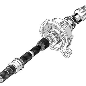 TeraFlex Transfer Case Slip Yoke Eliminator Kit, 231 Short Shaft, Allows Up to 4 Inch Drive Shaft Length Increase – 4444401