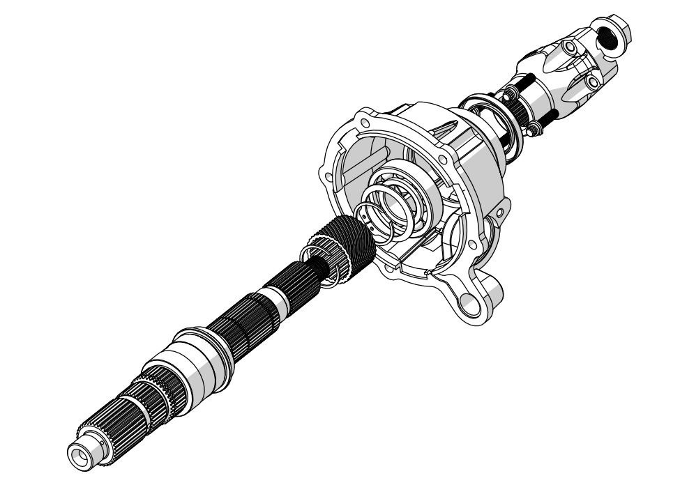 TeraFlex Transfer Case Slip Yoke Eliminator Kit, 231 Short Shaft, Allows Up to 4 Inch Drive Shaft Length Increase – 4444401