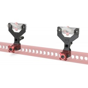 TeraFlex Jack Mount, Uinta, For Use with Hi-Lift Jack, Mounts to Unita Cargo Anchors or OE Bed Rails, Black Brackets/ Red Knobs, Aluminum – 4831030