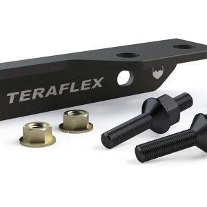 TeraFlex CB Radio Antenna Mount, Mounts to Tailgate Using OE Hinge Bracket Points, Bracket Only, Anodized, Black, Steel – 4997192