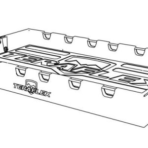 TeraFlex Cargo Carrier, Sierra, Rack Style, OE Roll Bar Mount, 75 Pound Capacity, 20 Inch Length X 37 Inch Width X 3 Inch Height, Black – 7102000