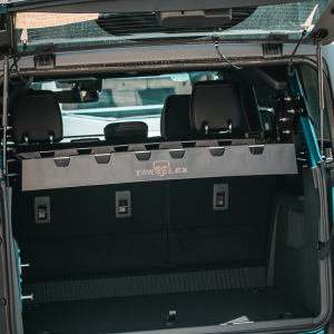 TeraFlex Cargo Carrier, Sierra, Rack Style, OE Roll Bar Mount, 75 Pound Capacity, 20 Inch Length X 37 Inch Width X 3 Inch Height, Black – 7102400
