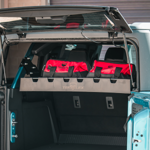 TeraFlex Cargo Carrier, Sierra, Rack Style, OE Roll Bar Mount, 75 Pound Capacity, 20 Inch Length X 37 Inch Width X 3 Inch Height, Black – 7102400
