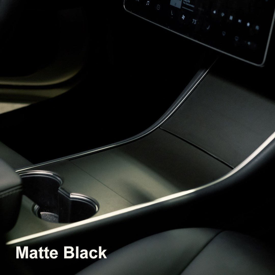 Tesbros Protective Film, Direct-Fit, Protection for Center Console, Matte Black, Vinyl – TB-CC-MTEBLK