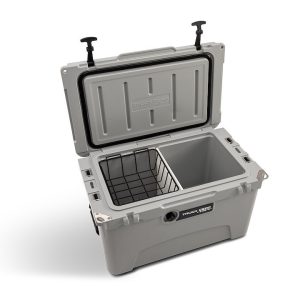 Truck Gear Beverage Cooler, Expedition, 45 Quart, Hard, Uses Ice, Truck Gear by Line-X Logo, Gray – COOLER45