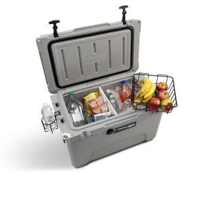 Truck Gear Beverage Cooler, Expedition, 45 Quart, Hard, Uses Ice, Truck Gear by Line-X Logo, Gray – COOLER45