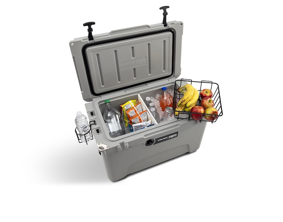 Truck Gear Beverage Cooler, Expedition, 45 Quart, Hard, Uses Ice, Truck Gear by Line-X Logo, Gray – COOLER45