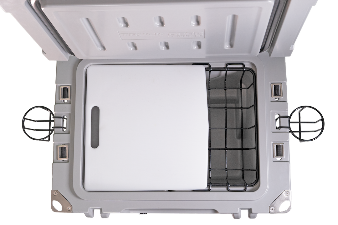 Truck Gear Beverage Cooler, Expedition, 45 Quart, Hard, Uses Ice, Truck Gear by Line-X Logo, Gray – TWCOOLER45