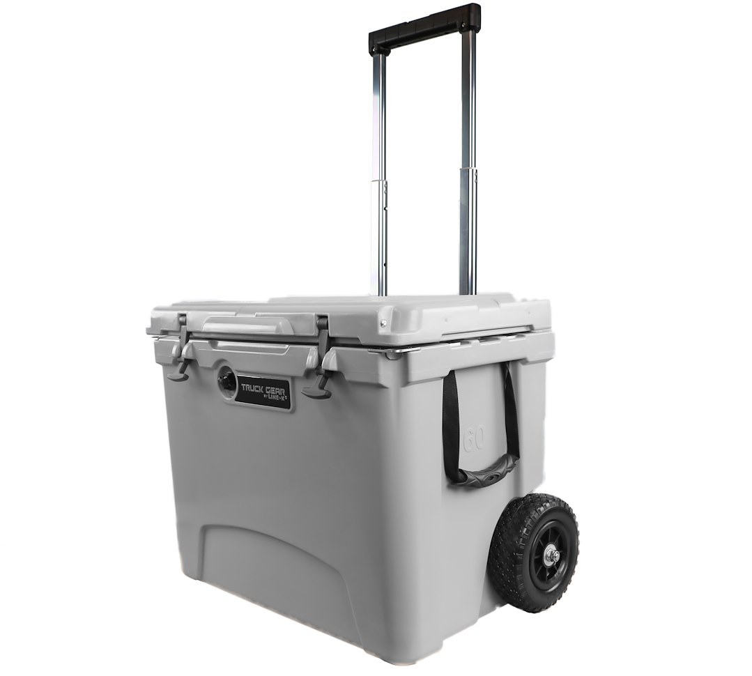 Truck Gear Beverage Cooler, Expedition, 60 Quart, Hard, Uses Ice, Truck Gear by Line-X Logo, Gray – TWCOOLER60