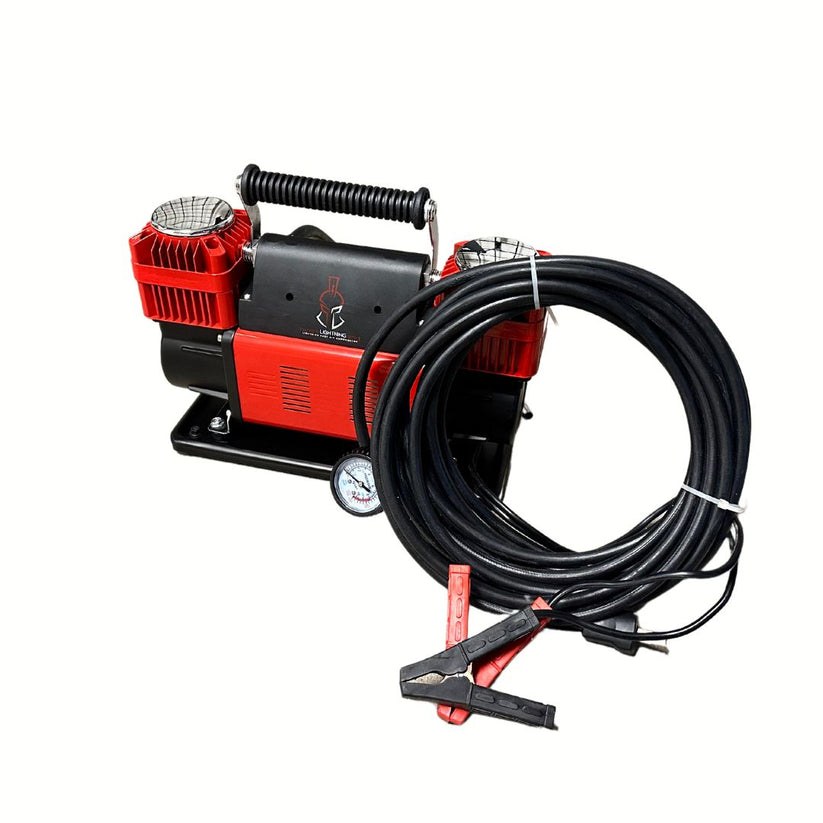 Thors Lighti Air Compressor, Bolt True, Portable, 150 PSI Maximum Working Pressure, 10.6 Cubic Feet Per Minute, Battery Clamps, 12 Volt – BOLT001