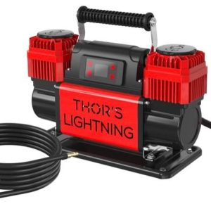 Thors Lighti Air Compressor, Bolt True Totalcontrol, Portable, 150 PSI Maximum Working Pressure, 10.6 Cubic Feet Per Minute, Battery Clamps – BOLT002