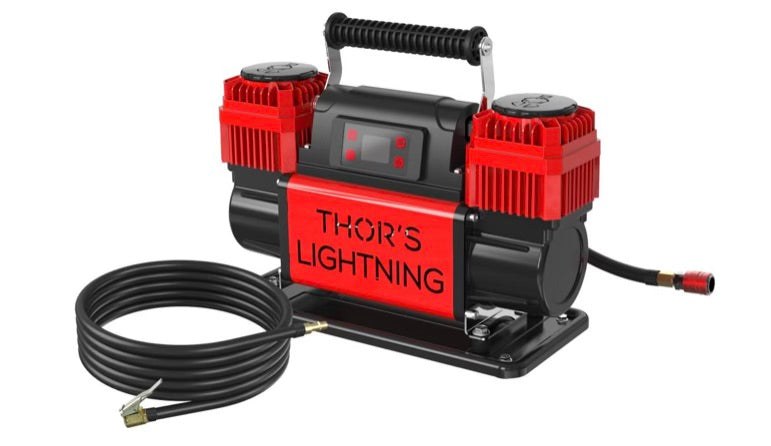 Thors Lighti Air Compressor, Bolt True Totalcontrol, Portable, 150 PSI Maximum Working Pressure, 10.6 Cubic Feet Per Minute, Battery Clamps – BOLT002