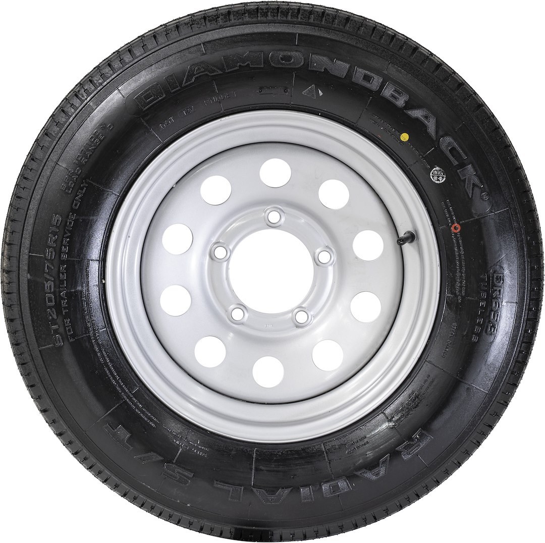 Taskmaster Tire/ Wheel Assembly, Diamondback, 15 Inch Diameter X 5 Inch Width, 5 X 139.7 Millimeter/ 5 X 5.50 Inch Bolt Pattern – ADB15R555SMDM