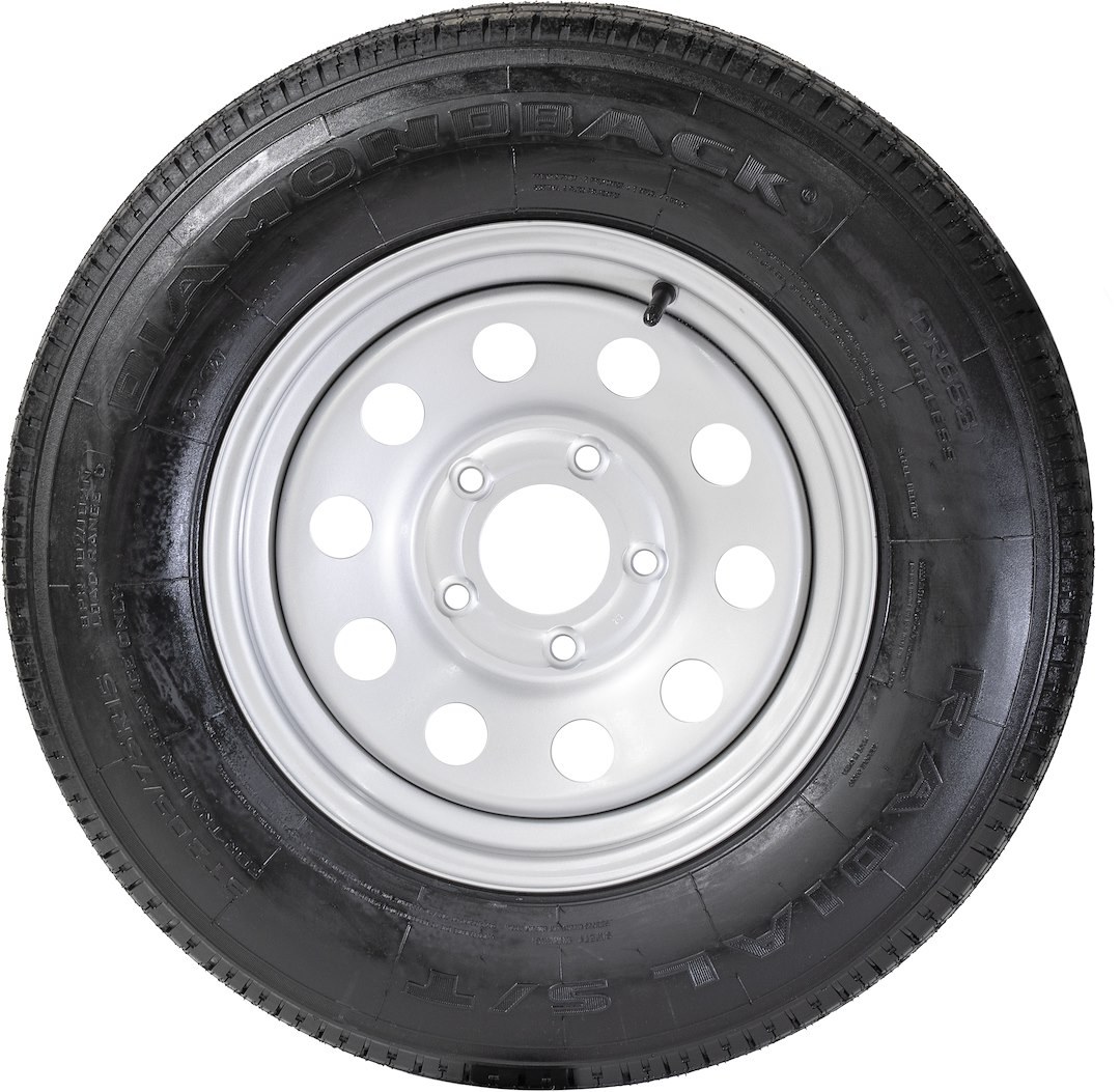 Taskmaster Tire/ Wheel Assembly, Diamondback, 15 Inch Diameter X 5 Inch Width, 5 X 127 Millimeter/ 5 X 5.00 Inch Bolt Pattern, Modular – ADB15R5SMDM