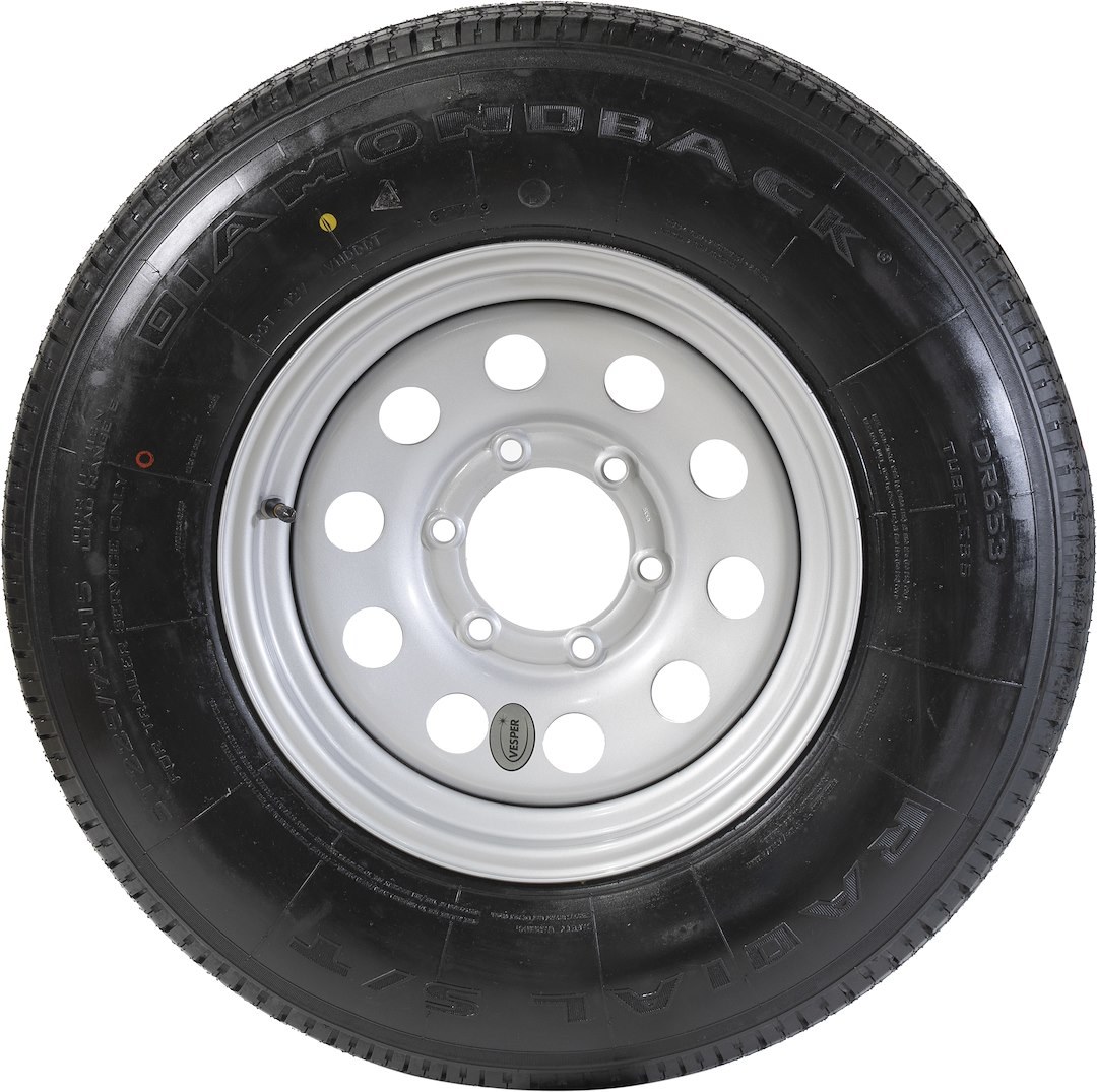 Taskmaster Tire/ Wheel Assembly, Diamondback, 15 Inch Diameter X 6 Inch Width, 6 X 139.7 Millimeter/ 6 X 5.50 Inch Bolt Pattern – ADB225R6SMEM