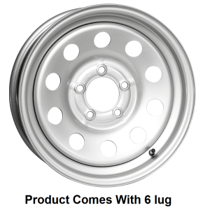 Taskmaster Trailer Wheel, Vesper, 15 Inch Diameter X 6 Inch Width, 6 X 139.7 Millimeter/ 6 X 5.50 Inch Bolt Pattern – MX560655SM1BX