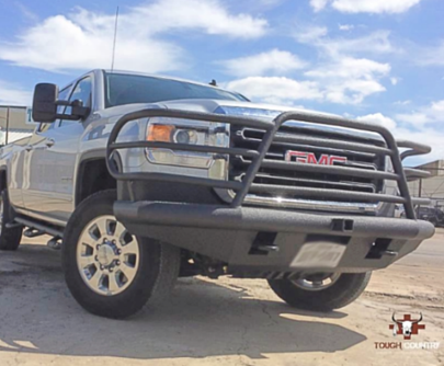 Tough Countr Bumper, Deluxe, One Piece Design, Mounting Hardware Included, With Grille Guard, Without Winch Mount, Without Fog Light Cutout – DFR2515G