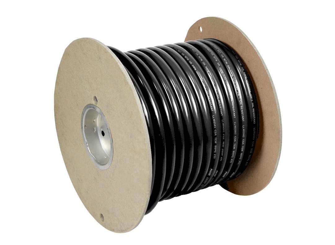 Jammy Primary Wire, 2/0 Gauge, Black, 100 Foot Length – 04633