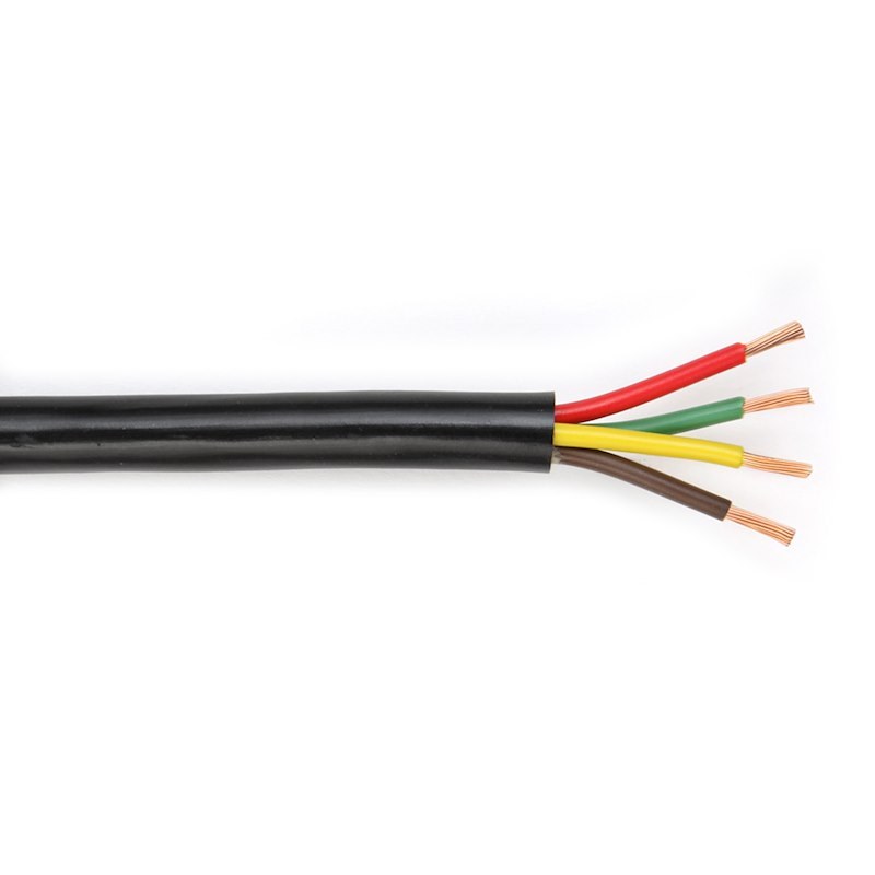 Jammy Trailer Wire, 4 Wire, Stranded Conductor, 14 Gauge, 500 Feet Length, Yellow/ Red/ Green/ Brown – 04924