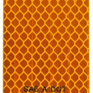 Jammy Reflective Tape, 006 Series, Light Reflective, Class a Tape, 2 Inch Length X 2-3/4 Inch Width, Amber, Acrylic, SAE/ DOT Approved – J-006-A