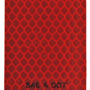 Jammy Reflective Tape, 006 Series, Light Reflective, Class a Tape, 2 Inch Length X 2-3/4 Inch Width, Red, Acrylic, SAE/ DOT Approved – J-006-R
