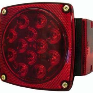Jammy Trailer Light, 20245 Series, Stop/Turn/Tail/ Backup Light, 18 Diode 7-Function Combo Light, LED, Rectangular, Red Lens, Bolt-On – J-20245-L