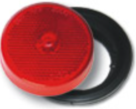 Jammy Side Marker Light, 20 Series, Round, Sealed/ Reflex Light, Red Lens, Incandescent, 2-1/2 Inch Diameter, Single – J-20-RK