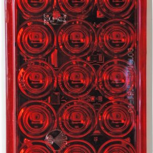 Jammy Trailer Light, 35 Series, Stop/Turn/Tail/ Backup/ Reverse Light, LED, Rectangular, Red, 3 Inch X 5 Inch, 15 Diode Configuration – J-35-R