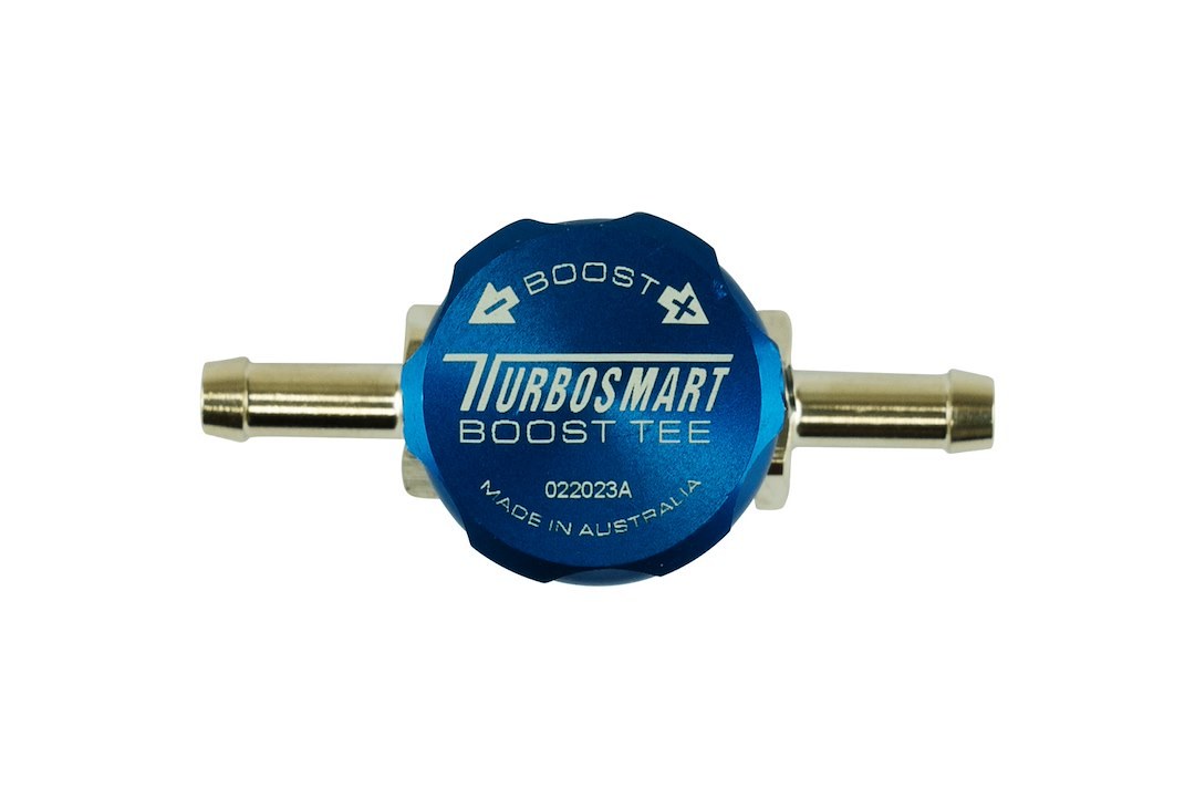 Turbosmart Boost Controller, Boost Tee, Mechanical, Single Stage, 0-200 PSI, Compatible with Internal or External Wastegate, Blue – TS-0101-1101