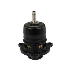 Turbosmart Turbocharger Blow Off Valve, Kompact Shortie, 50/50 Recirculation/ Vent to Atmosphere, Dual Port, Black, Aluminum – TS-0203-1064
