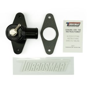 Turbosmart Turbocharger Blow Off Valve, Kompact, Recirculating, Black, Aluminum, With Gasket/ Green Spring – TS-0203-1209