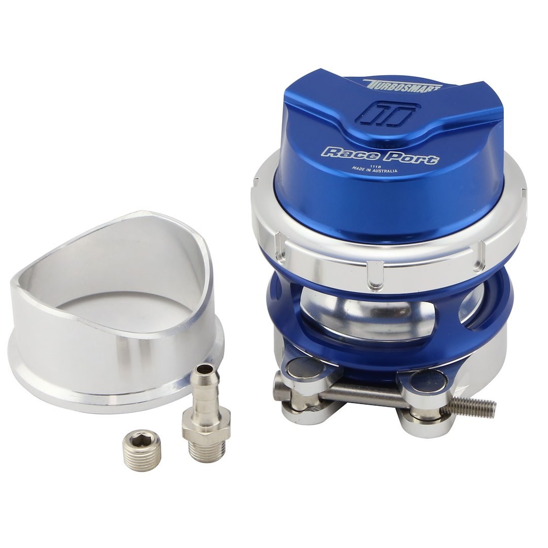 Turbosmart Turbocharger Blow Off Valve, Gen-V Race Port, Vent to Atomsphere, 50 MM, Blue, Aluminum – TS-0204-1131