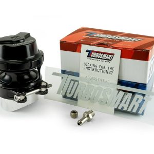 Turbosmart Turbocharger Blow Off Valve, Gen-V Race Port, Pressure Differential Operation, Black, Aluminum, With Flange/ Clamp/ Fittings – TS-0204-1135