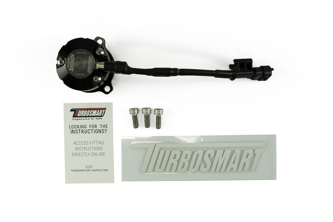 Turbosmart Turbocharger Blow Off Valve, Kompact Em, Recirculating/ Vent to Atmosphere, Black, Aluminum – TS-0223-1084